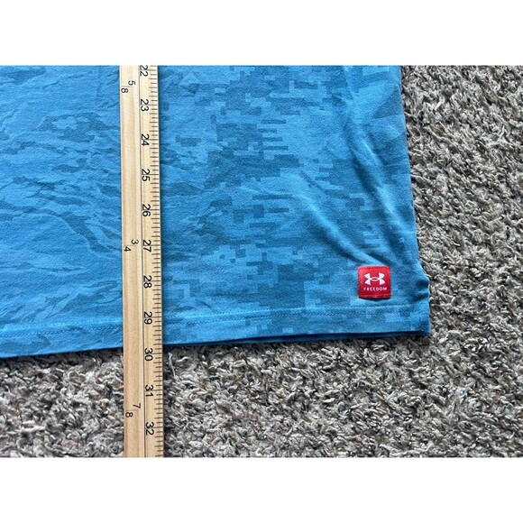 Under Armour Project Rock Freedom T Shirt Mens XXL Blue Sort Sleeve - Picture 9 of 9